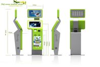 Card Printer and Card dispenser UPS Dual Touch Screen Kiosk for Ticketing / Card Printing