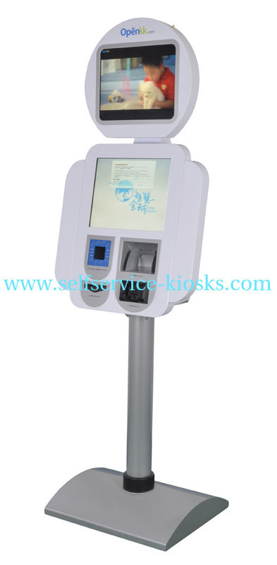 Free Standing Kiosk for Ticketing / Card Printing, Tel / Transport Card Recharging