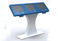 Elegant Looking Three Interactive Monitor Touchscreen Card Reader / Barcode Scanner