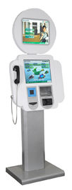 Bar-code Scanner and Fingerprint Reader Wifi Free Standing Kiosk for Internet / Information Access