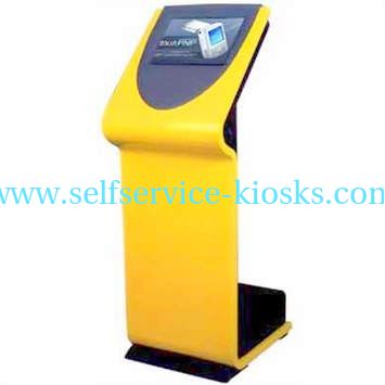 Customed Logo Touch Screen Interactive Information Kiosk With Card Reader And Printer For Retail / Ordering / Payment