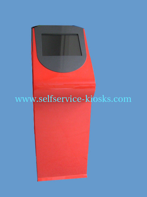 Anti-Corrosion High Safety Red Compact Touch Screen Self Service Kiosk For Stations S849