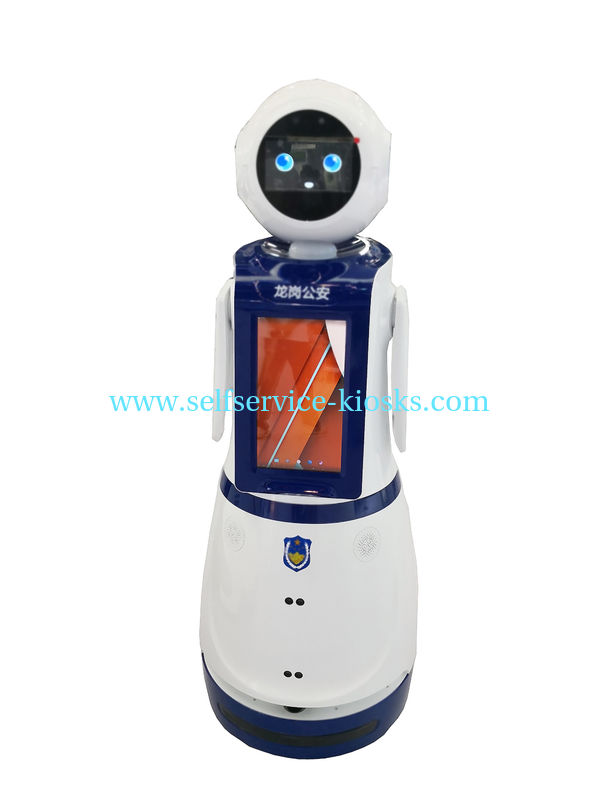Police Robot Touch Screen Kiosk 4G LTE Enabled For Assisting Regular Work