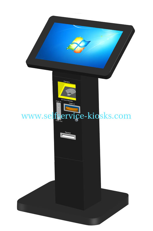 Scenic Ticketing Self Service Payment Kiosk Wireless Connective With Coin / Cash Payment